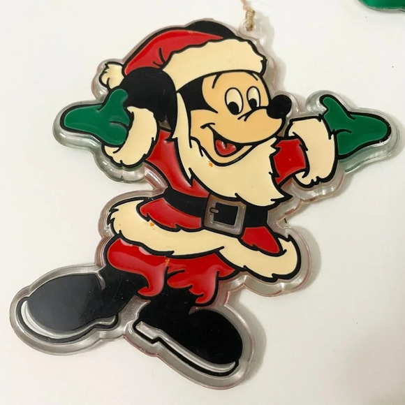 Vintage Lot of 4 Mickey Minnie Mouse Disney Plastic Sun Catchers Ornaments - Picture 3 of 15